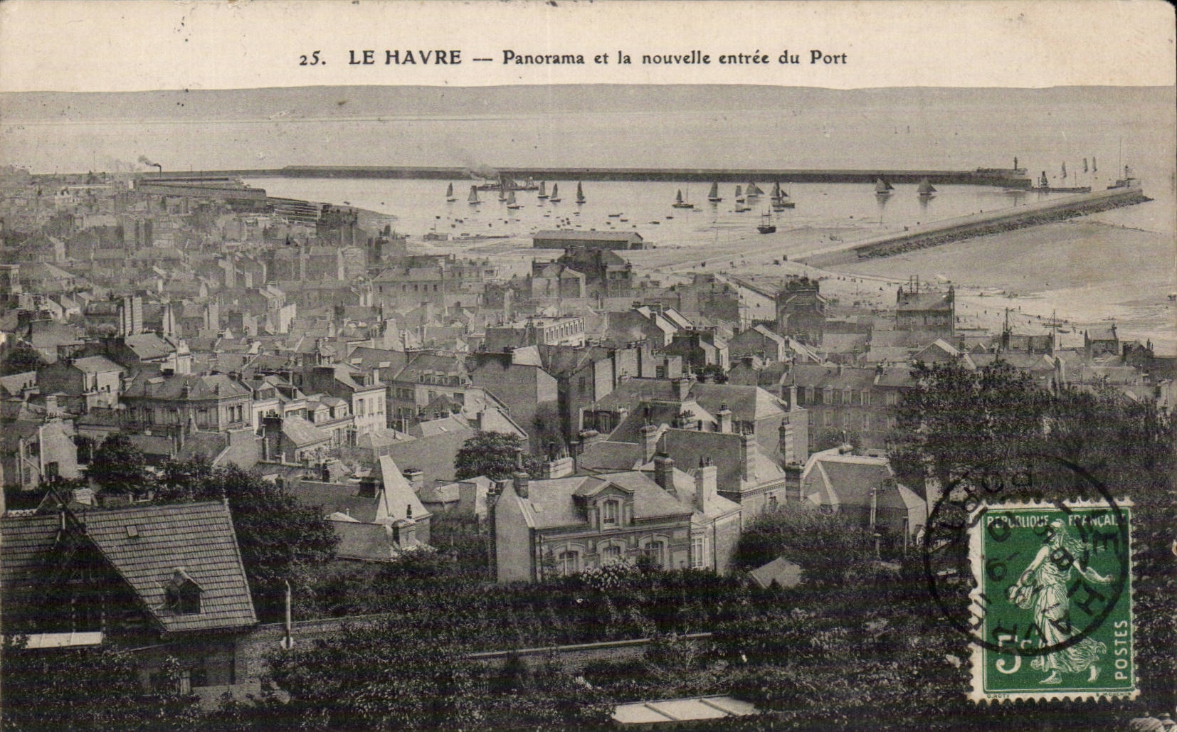 Le Havre - Panorama et la nouvelle entree du Port - CPA 