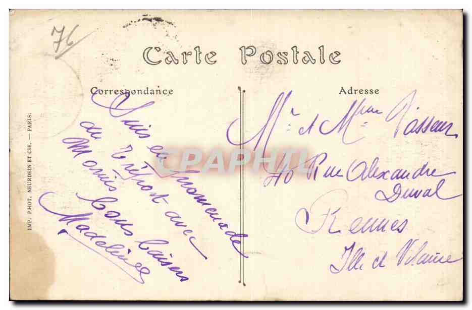 Le Treport - L'Eglise Saint Jacques et le Port - CPA  — Rückseite