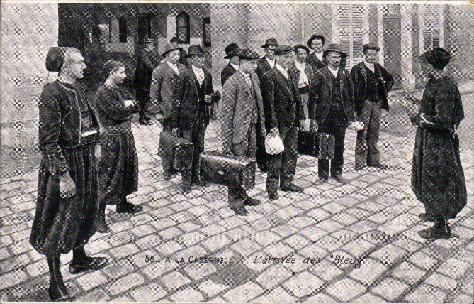 Arrivée des "Bleus" à la caserne — Plaerck Frères, n° 56