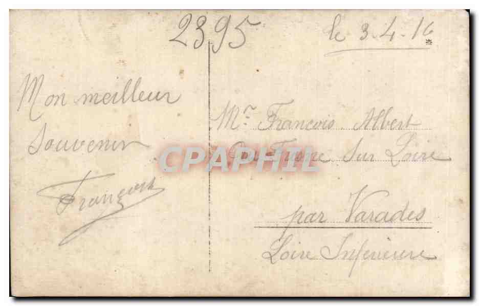 CARTE PHOTO Soldats au regiment  — Rückseite