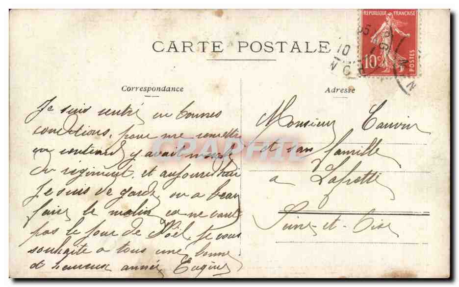 CARTE PHOTO Soldats au regiment  — Rückseite