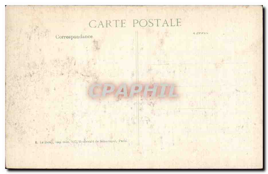 Champguyon — après le bombardement — E. Le Delej, imp.-édit. 197, Boulevard de Sébastopol, Paris — Verso
