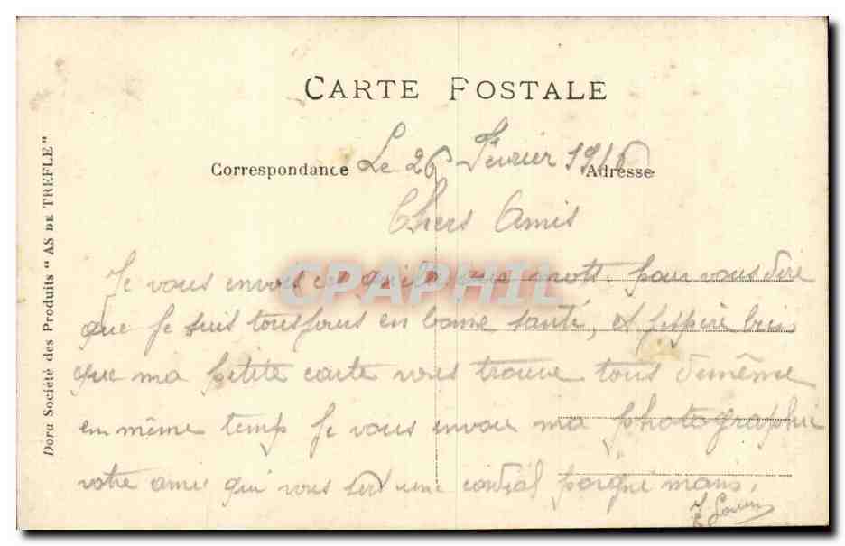 CARTE PHOTO Militaria Poilus Soldat — Rückseite
