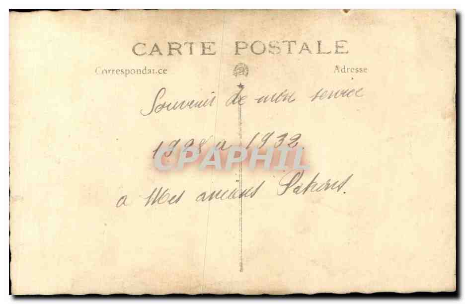 CARTE PHOTO Militaria Soldat MArin  — Rückseite