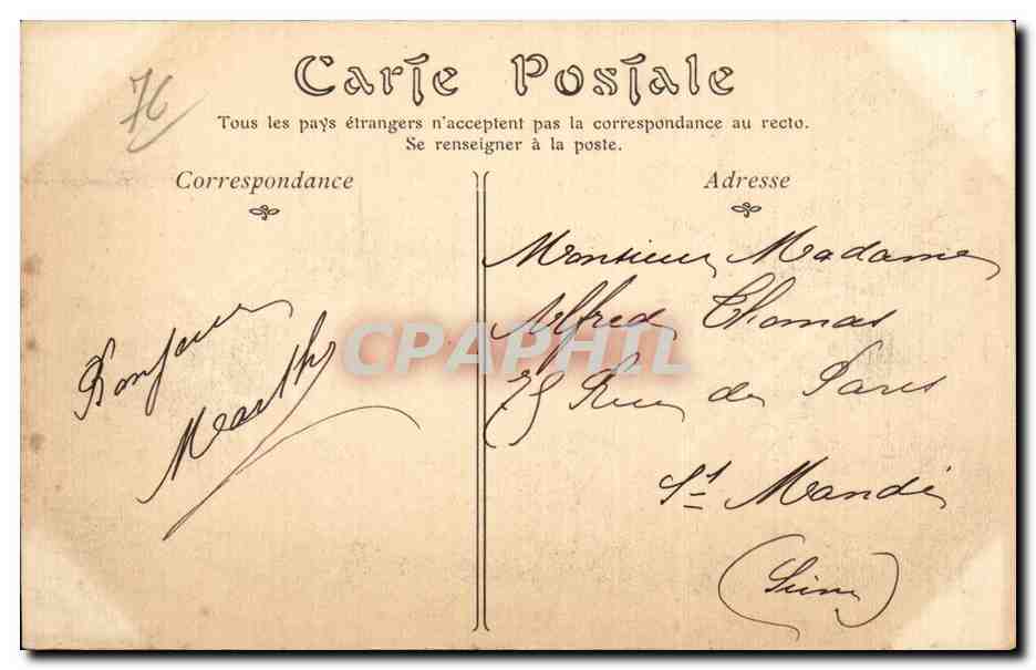 Le Tréport — Les Villas de la Plage — ND P101 — Rückseite