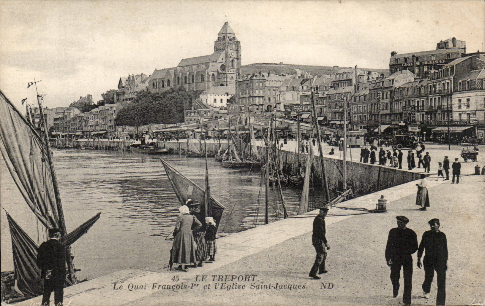 Le Quai François-Ier et l'Église Saint-Jacques — Le Treport