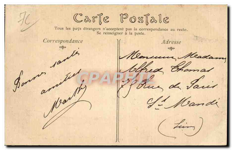 Le Treport - La Plage a maree haute - CPA  — Rückseite
