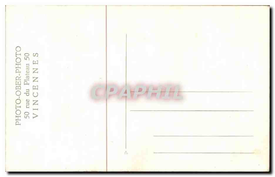 CARTE PHOTO Militaria Soldat Vincennes — Rückseite