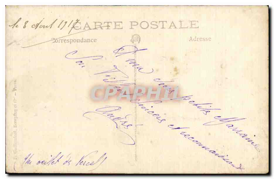 CARTE PHOTO Militaria Soldat Velo — Rückseite