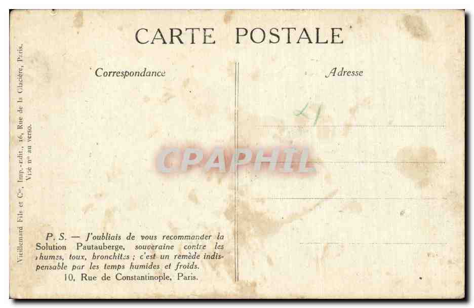 CPA Militaria Musee des Invalides Canon de 77 pris en Champagne en 1915 — Rückseite
