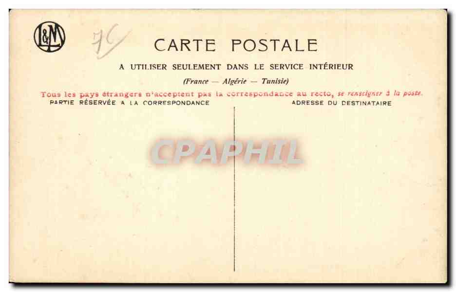 CPA Le Treport Entree du port (effet de nuit) — Rückseite