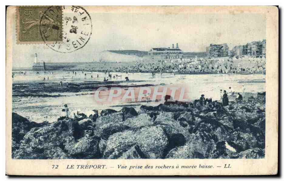 CPA Le Treport Vue prise des rochers a maree basse