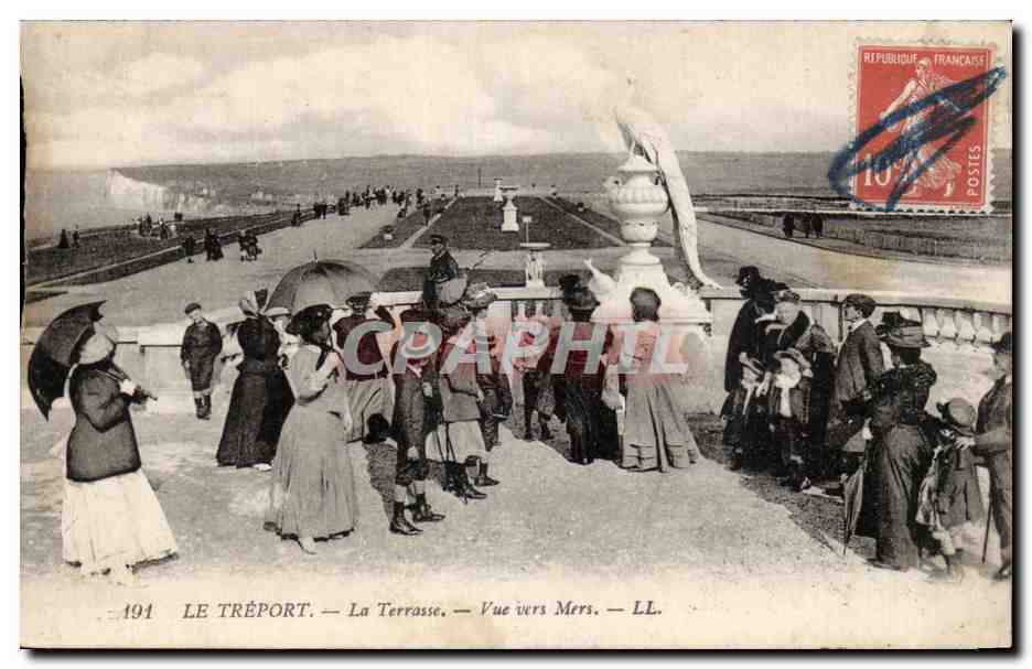 CPA Le Treport La terrasse Vue vers Mers