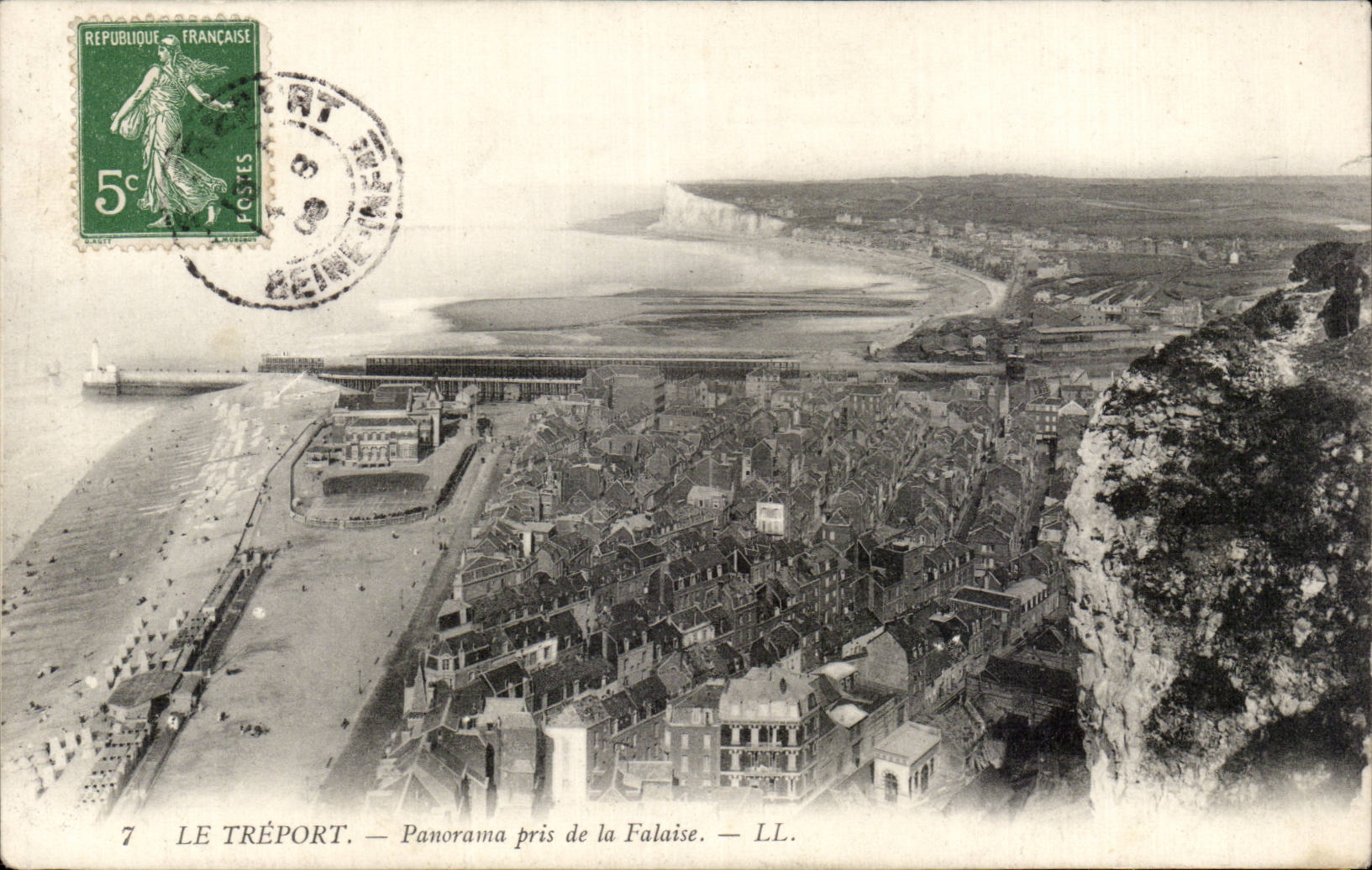 CPA Le Treport Panorama pris de la falaise