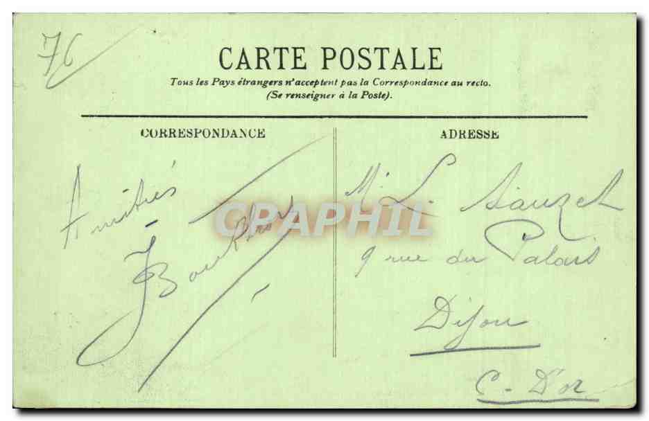 CPA Le Treport Panorama pris de la falaise — Rückseite