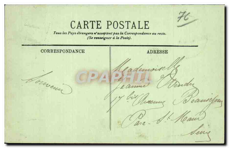 CPA Le Treport Rentree d'une barque de promenade — Rückseite