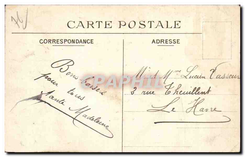 CPA Le Treport Vue prise de l'embarcadere — Rückseite