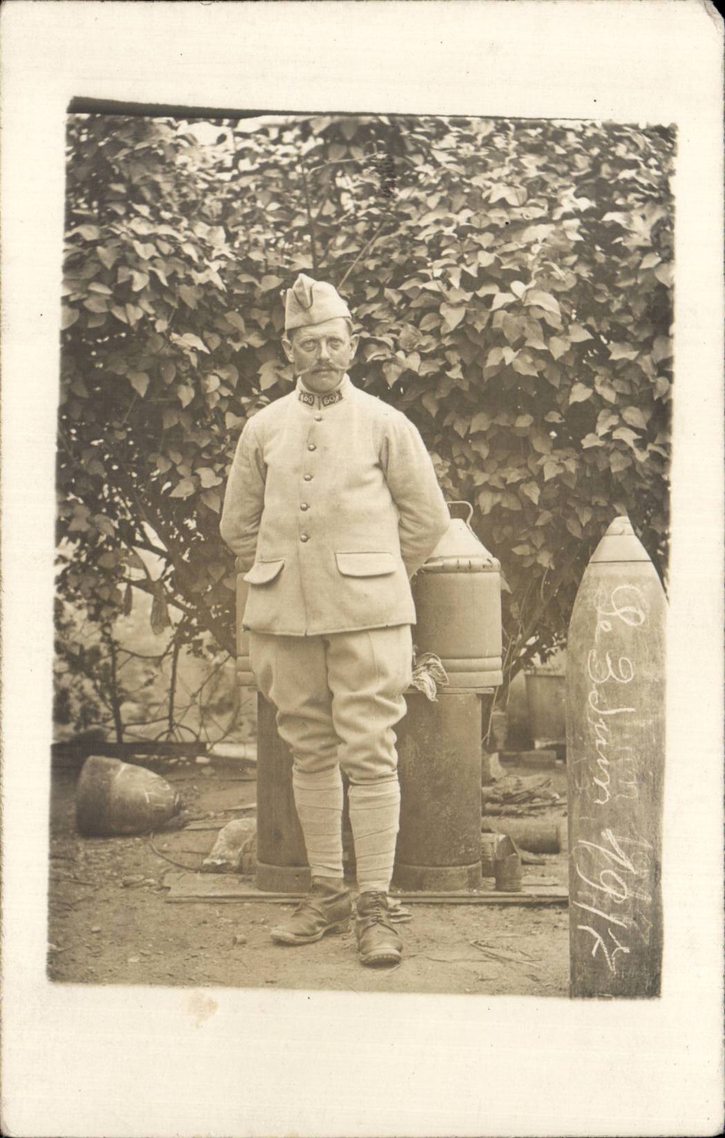CPA Militaria Soldat Polu 3 juin 1917