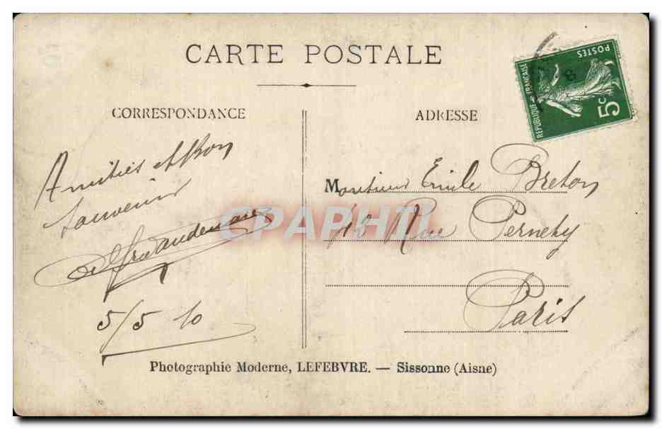 Cuisiniers et soldat — Sissonne (Aisne) — Photographie Moderne, LEFEVBRE — n°55 — Reverso