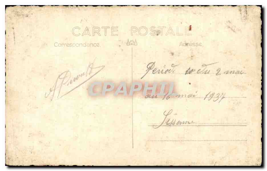 Les Prévés d'Amour — groupe de soldats en uniforme — éditeur inconnu, n° de série non visible — Verso