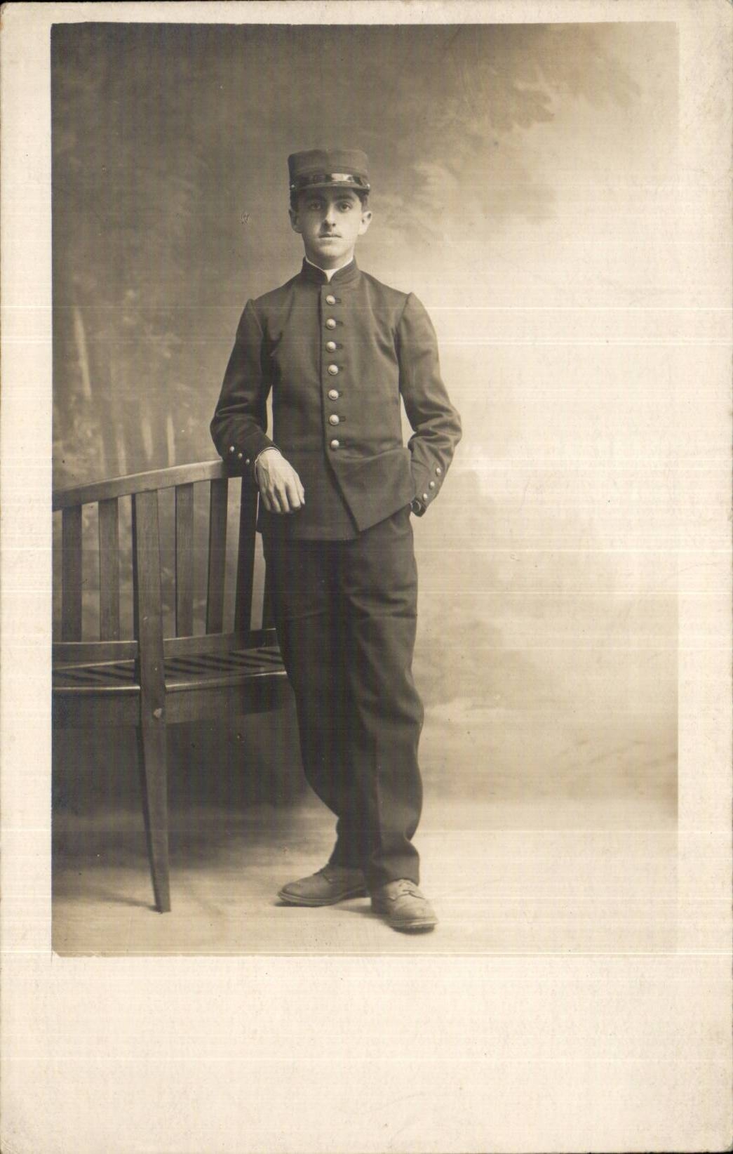 CPA CARTE PHOTO Militaria Soldat