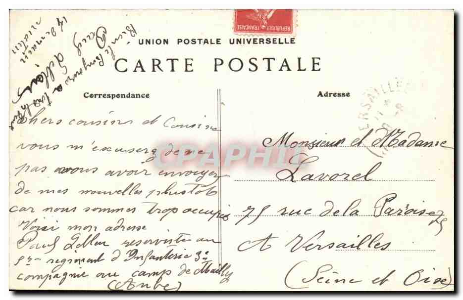 Das Leben im Lager — Der Brief an das Land — Verleger: Photo. Saint-Blaise, Alençon — Nr. 13 — Rückseite