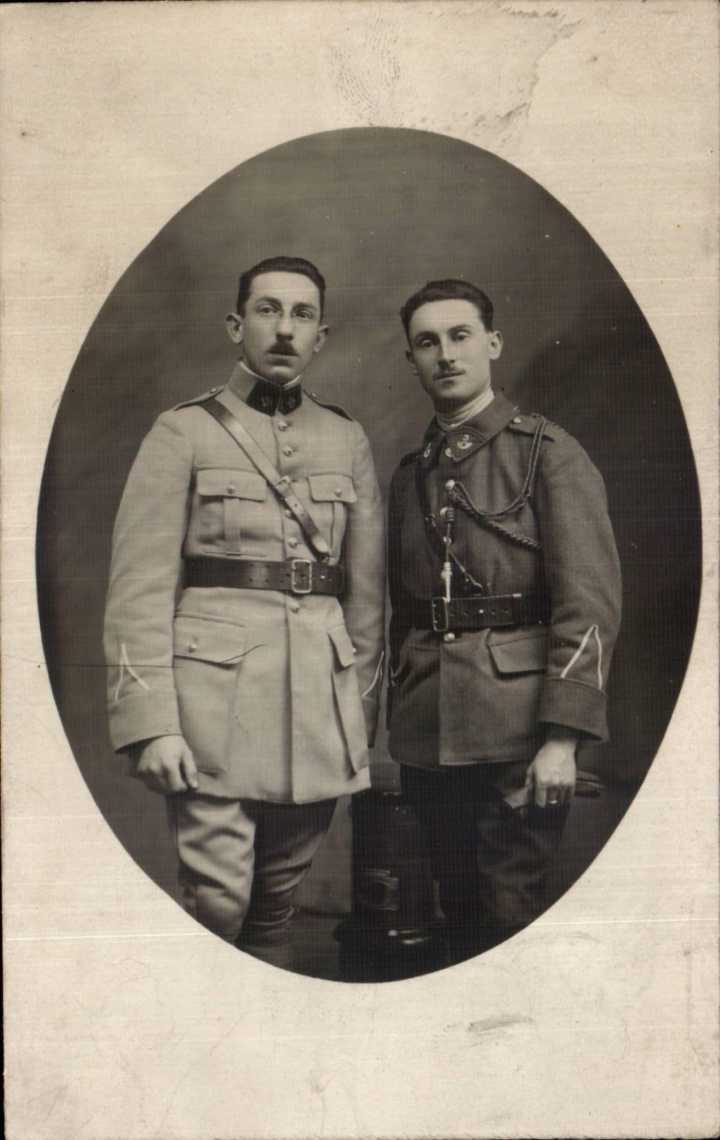 CPA CARTE PHOTO Militaria Soldat Poilu St Cyr