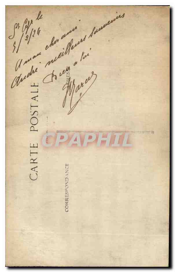 CPA CARTE PHOTO Militaria Soldat Poilu St Cyr — Rückseite