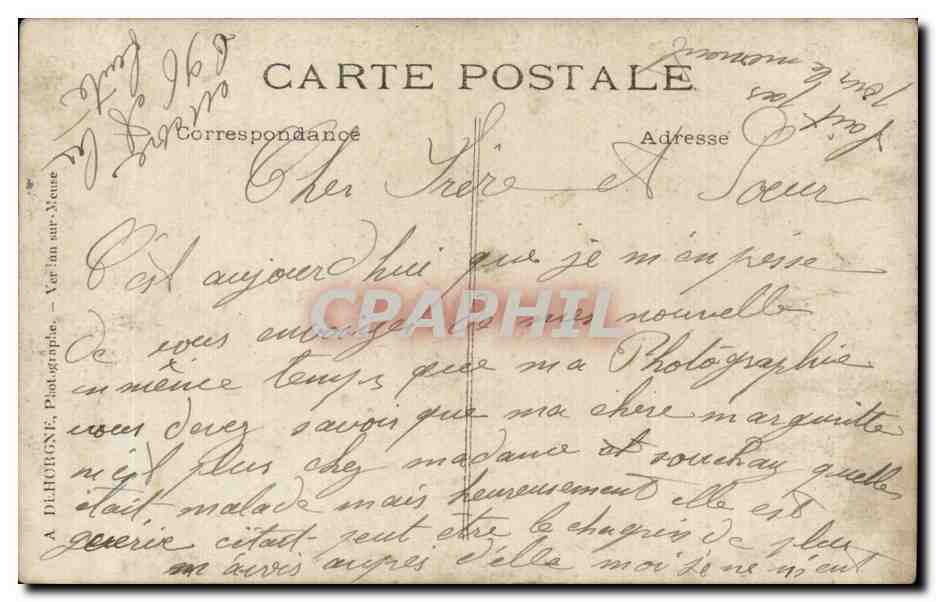 CPA CARTE PHOTO Militaria Soldats Poilus  — Rückseite