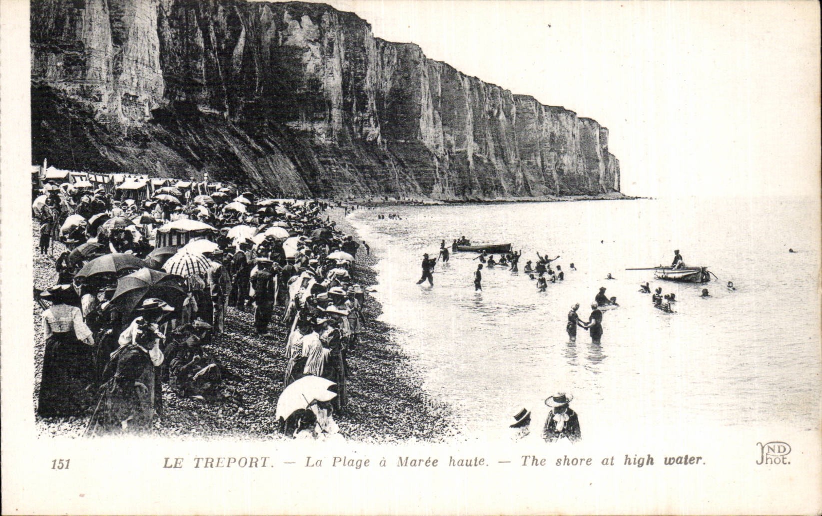 CPA Le Treport La plage a maree haute