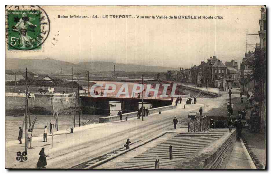Le Tréport — Vue sur la Vallée de la Bresle et Route d'Eu — éditeur CPAPHIL
