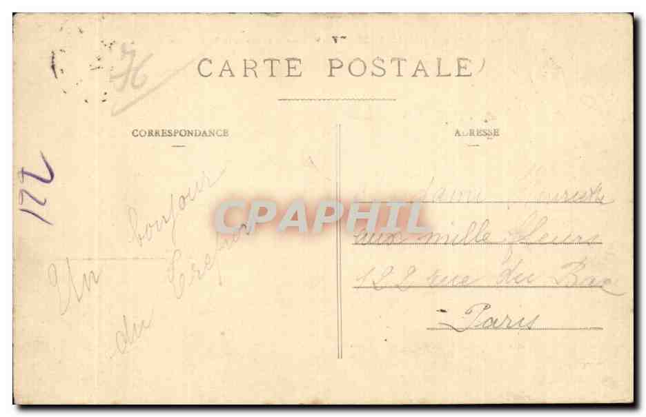 Le Tréport — Vue sur la Vallée de la Bresle et Route d'Eu — éditeur CPAPHIL — Verso