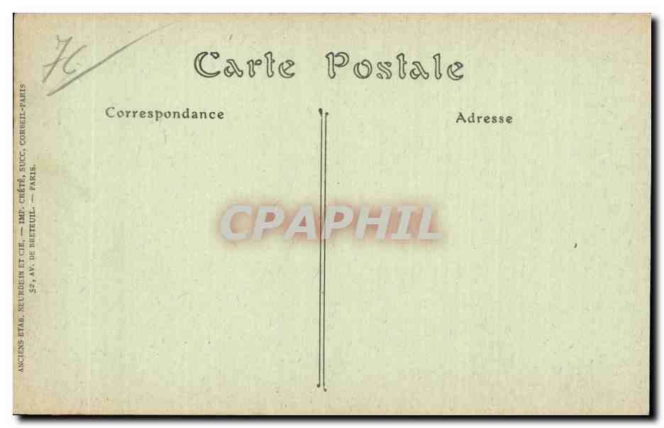 CPA Le Treport L'hotel de ville — Rückseite