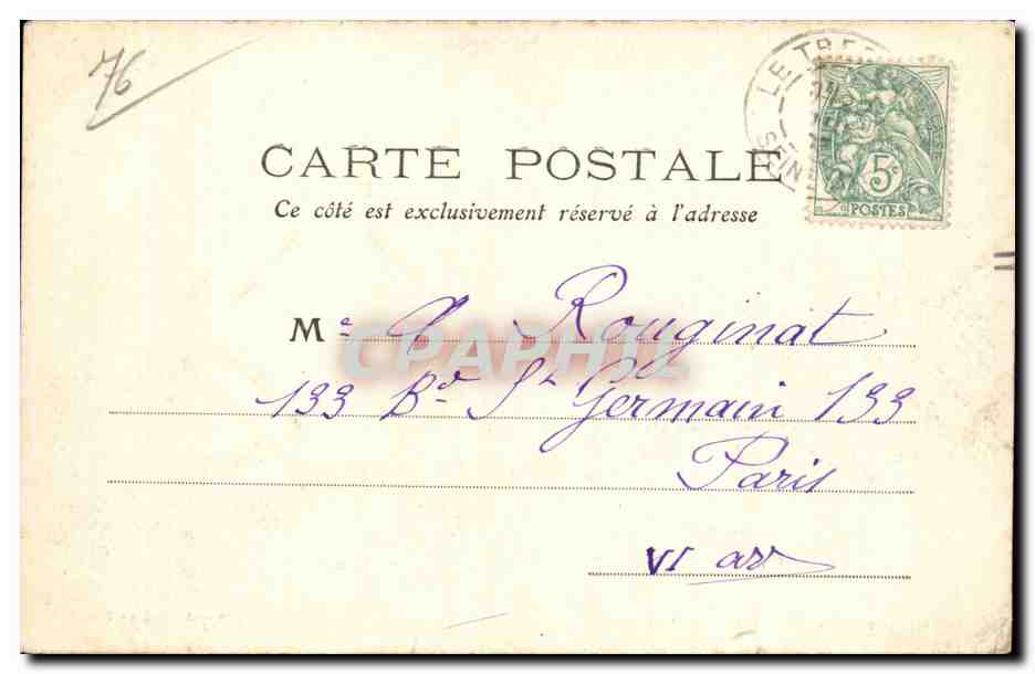 CPA Le Treport Maree basse et quai Francois 1er  — Rückseite