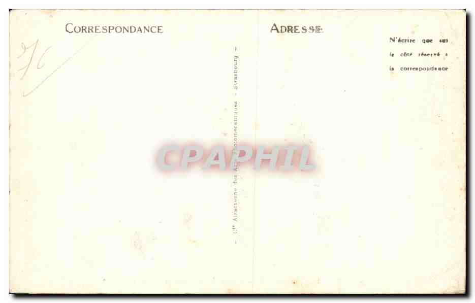 CPA Le Treport Place de la gare et Hotel Picardie — Rückseite