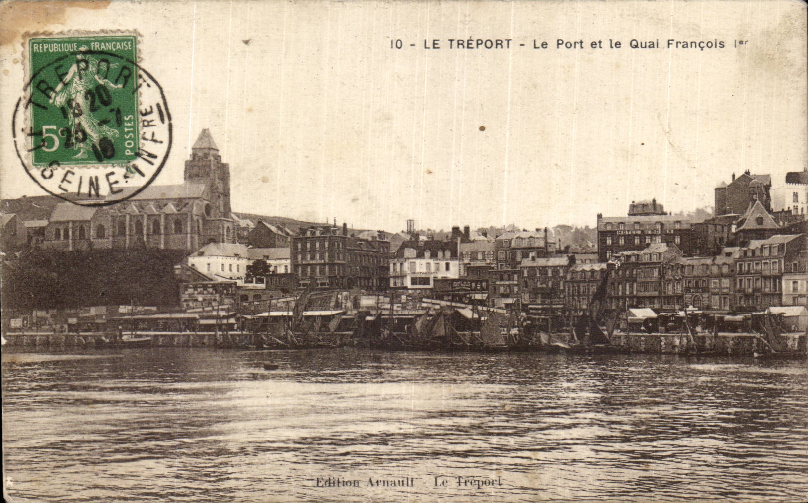 CPA Le Treport Le port et le quai Francois 1er 