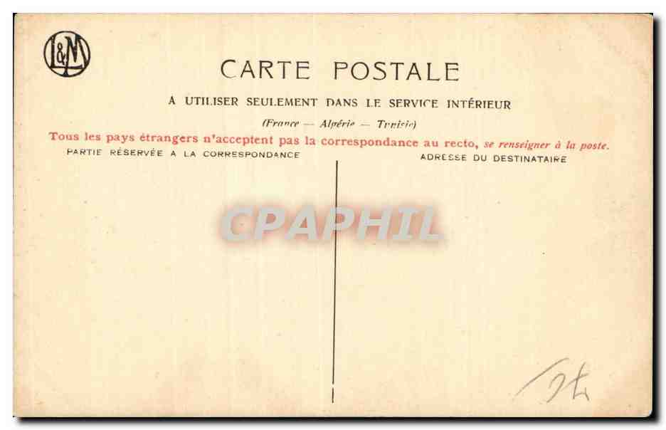 CPA Le Treport Le Mont Huon — Rückseite