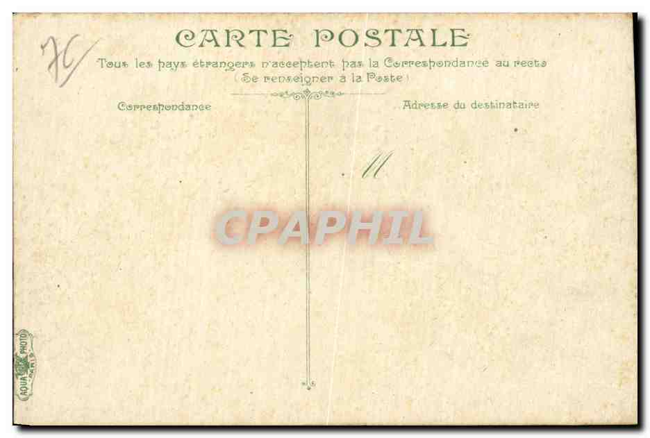 CPA Le Treport Bateau de peche dans le port — Rückseite