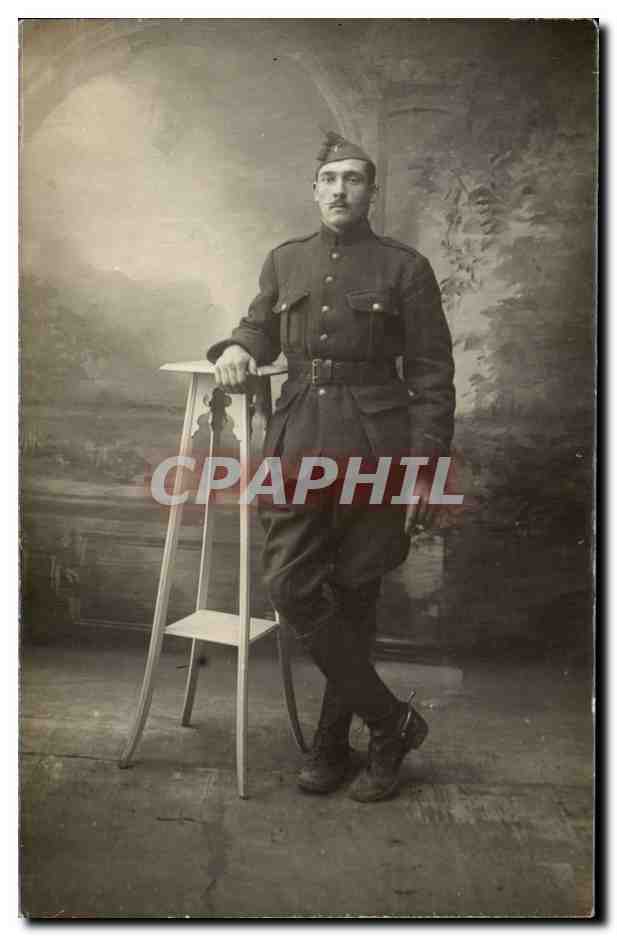 CPA CARTE PHOTO Militaria Soldat