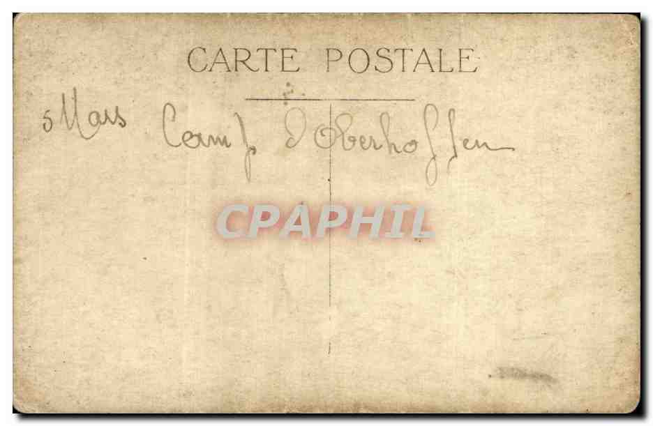 Soldados en bosque — Campo de Oberhoffen — CPAPHIL — Reverso