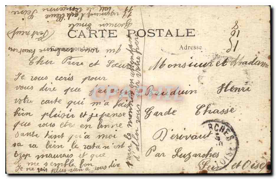 CPA CARTE PHOTO Militaria Soldats  — Rückseite