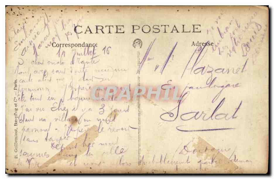 CPA CARTE PHOTO Militaria Soldat — Rückseite