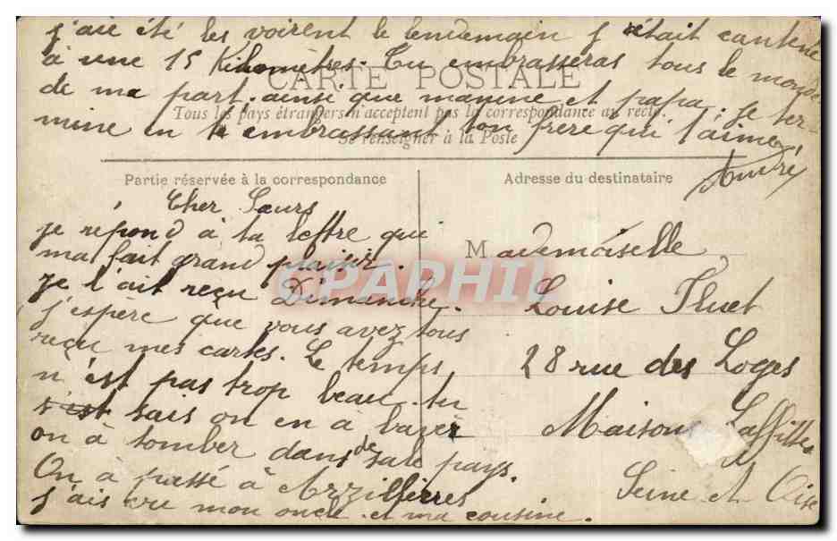 CPA CARTE PHOTO Militaria Soldats — Rückseite