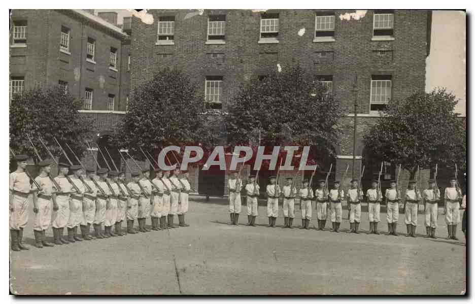 CPA CARTE PHOTO Militaria Soldats Marins