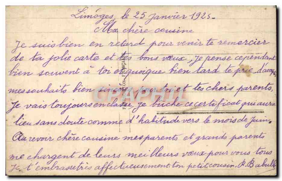 CPA Fantaisie Fleurs  — Rückseite