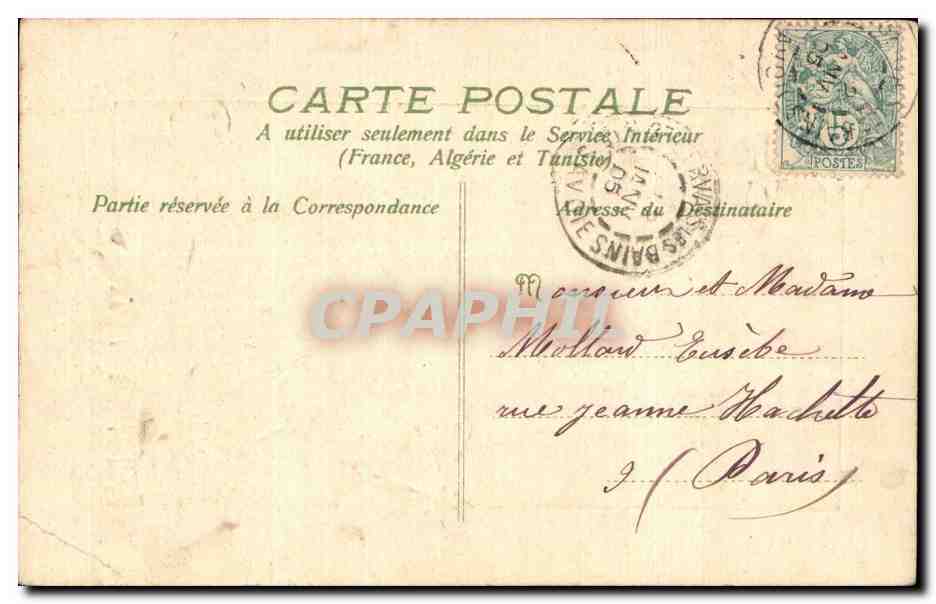 CPA Fantaisie Fleurs  — Rückseite
