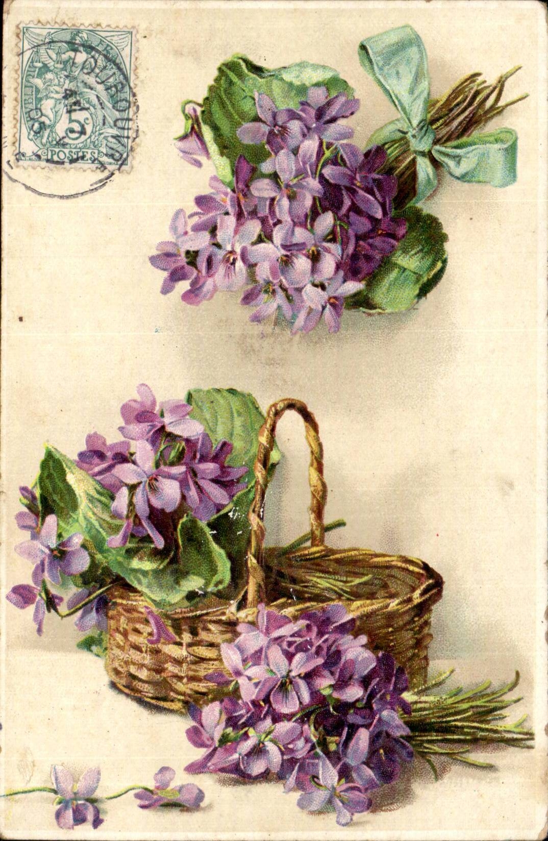CPA Fantaisie Fleurs 