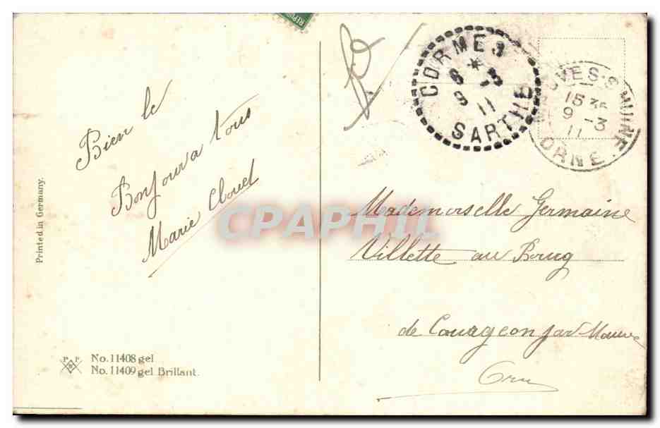 CPA Fantaisie Fleurs  — Rückseite