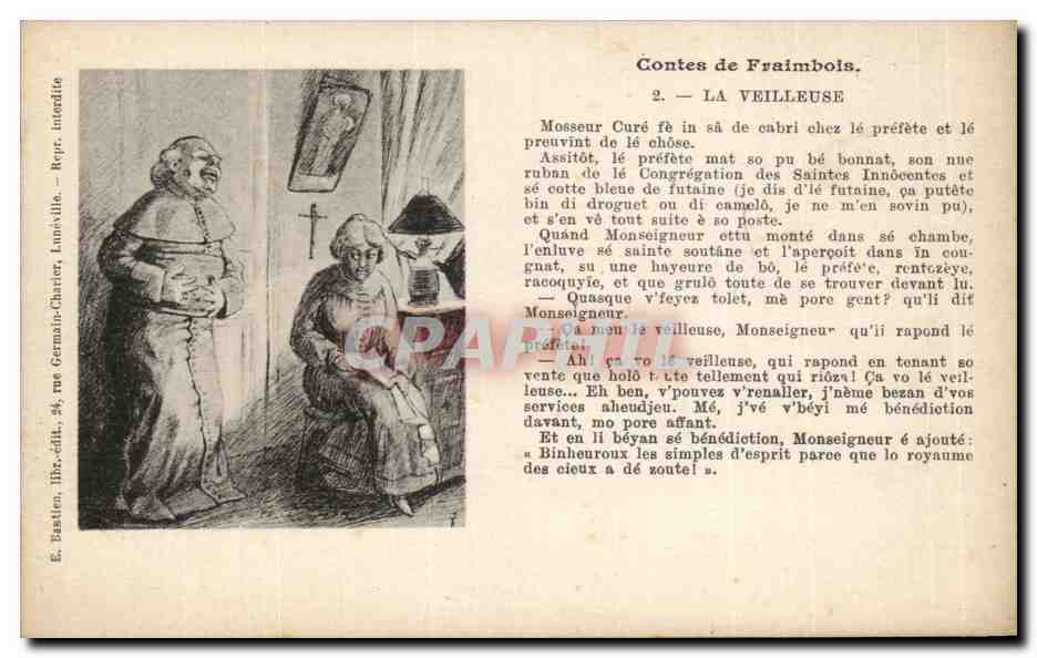 CPA Fantaisie Contes de Fraimbois La veilleuse 