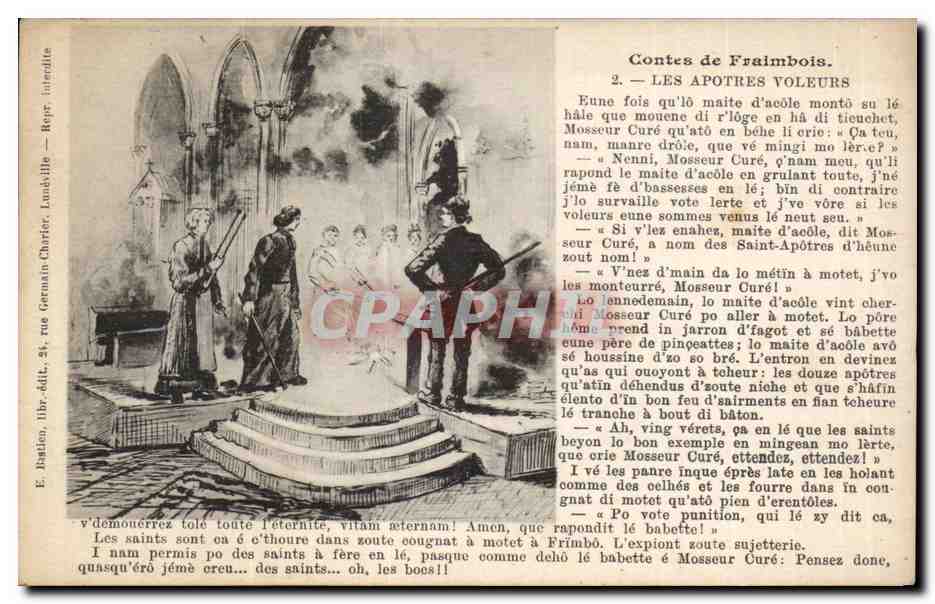 CPA Fantaisie Contes de Fraimbois Les apotres voleurs